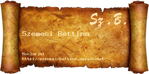 Szemesi Bettina névjegykártya